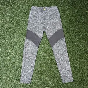 Sheer cutout leggings with zipper phone/money/keys pocket in back band